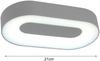 LED Außenwandleuchte UBLO, Aluminium, Silber Oval 21cm breit, IP44 Bild 4