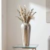 Dekovase Aluminium 50cm Silber - Standvase groß - Bodenvase rund modern - Vase Metall für Blumen - Design Wohnzimmer Deko - Wohndeko Handmade Bild 2