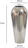 Dekovase Aluminium 50cm Silber - Standvase groß - Bodenvase rund modern - Vase Metall für Blumen - Design Wohnzimmer Deko - Wohndeko Handmade Bild 4