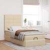 vidaXL Ottomane Bett mit Matratze & LEDs Creme 90x200 cm Stoff 3313980 Bild 4