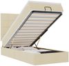 vidaXL Ottomane Bett mit Matratze & LEDs Creme 90x200 cm Stoff 3313980 Bild 2