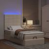 vidaXL Ottomane Bett mit Matratze & LEDs Creme 90x200 cm Stoff 3313980 Bild 3