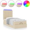 vidaXL Ottomane Bett mit Matratze & LEDs Creme 90x200 cm Stoff 3313980 Bild 5