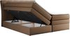 Boxspringbett, Stauraumbett, Bett mit Multipocket-Matratze und Topper - GOLD-10-KING - 160x200cm - Braun Kunstleder - H4 Bild 4