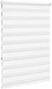 vidaXL Doppelrollo Weiß 110x150 cm Stoffbreite 105,9 cm Polyester 4014757 Bild 4