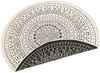 in- & Outdoor Wendeteppich Porto, rund - schwarz creme - 100 cm Durchmesser Bild 2