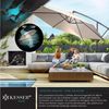 KESSER® Alu Ampelschirm Sonnenschirm + Abdeckung Ø300 cm / Ø350 cm mit Kurbelvorrichtung Kurbelschirm mit Ständer UV-Schutz Aluminium Wasserabweisende Bespannung - Schirm Gartenschirm Marktschirm 300cm, Beige Bild 3