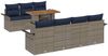 vidaXL Garten-Sofa-Set mit Kissen 8 pcs Grau und Marineblau 3349296 Bild 2