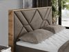 Boxspringbett mit Kopfteil und Topper, Polsterbett - GUNAR - 140 x 200 cm - Braun Velvet - H3 - Topper T25 Bild 3