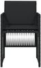 vidaXL Gartenstühle mit Kissen 4 Stk. Schwarz Poly Rattan 364967 Bild 5
