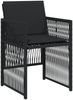 vidaXL Gartenstühle mit Kissen 4 Stk. Schwarz Poly Rattan 364967 Bild 4