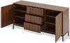 Sideboard B 150 x T 40 x H 80 cm aus MDF mit 3 Schubladen, Türen und verstellbaren Einlegeböden Bild 4
