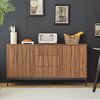 Sideboard B 150 x T 40 x H 80 cm aus MDF mit 3 Schubladen, Türen und verstellbaren Einlegeböden Bild 2