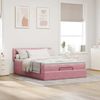 vidaXL Ottoman-Bett mit Matratze Rosa 140x190 cm Samt 3311848 Bild 3
