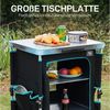 TIMBER RIDGE Campingtisch Faltbar Campingküche, Campingschrank mit 3 Fächern und 30kg Tragkraft (1-St), aus Aluminium und Polyester, 60 x 50 x 80 cm, schwarz Bild 4