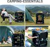 TIMBER RIDGE Campingtisch Faltbar Campingküche, Campingschrank mit 3 Fächern und 30kg Tragkraft (1-St), aus Aluminium und Polyester, 60 x 50 x 80 cm, schwarz Bild 2