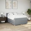 vidaXL Boxspringbett mit Matratze Hellgrau 140x200 cm Stoff 3289786 Bild 4