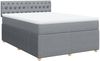 vidaXL Boxspringbett mit Matratze Hellgrau 140x200 cm Stoff 3289786 Bild 3