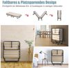 COSTWAY Gästebett klappbar mit Matratze, 80x190 cm Einzelbett mit Rollen Bild 2
