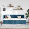 vidaXL Eckbettgestell mit Kopfteil Blau 80 cm x 200 cm Samt 42016245 Bild 3