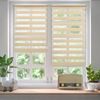 Sekey Doppelrollo Klemmfix ohne Bohren für Fenster Blickdicht 70x210cm Gelb-Leinen Bild 2