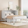 Massivholz Bett 140x200 cm Natur Weiss Eiche hell Walnuss dunkel Holzbett mit 28 Latten Massives Holz Bettgestell Schlafzimmer Komfortbett Schwedenbett Skandinavisches Design Landhausstil Lattenrost Stabile Konstruktion Bild 5