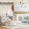 Massivholz Bett 140x200 cm Natur Weiss Eiche hell Walnuss dunkel Holzbett mit 28 Latten Massives Holz Bettgestell Schlafzimmer Komfortbett Schwedenbett Skandinavisches Design Landhausstil Lattenrost Stabile Konstruktion Bild 2