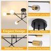Ophy Kronleuchter Sputnik Kronleuchter, 6‑flammig, Vintage Deckenlampe aus Metall (E27), ohne Leuchtmittel, halbbündige Deckenbeleuchtung, für Esszimmer, Schlafzimmer & Wohnzimmer Bild 3