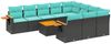 vidaXL 11-tlg. Garten-Sofagarnitur mit Kissen Schwarz Poly Rattan 3227184 Bild 2