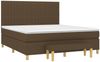vidaXL Boxspringbett mit Matratze Dunkelbraun 180x200 cm Stoff 3137336 Bild 3