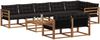 vidaXL Outdoor-Sofagarnitur mit Kissen 9 pcs Natürlich und Schwarz 3369591 Bild 3