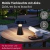 Akkuleuchte Lirox IP44 White Switch Schwarz, Champagner Bild 2