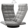 vidaXL Bodenstuhl Drehbar Dunkelgrau Samt 336565 Bild 5