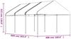 vidaXL Pavillon mit Dach Weiß 6,69 x 4,08 x 3,22 m Polyethylen 3155511 Bild 5