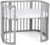 Waldin Babybett Babybett, Beistellbett aus Holz, 5in1 mit Matratze, Belüftet Bild 2