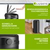 Juskys Mülleimer mit Bewegungssensor, wasserdicht, Schwarz, 40 Liter Bild 3