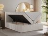 Boxspringbett mit Kopfteil und Topper T25, Cord Bett - TILIANO - 160 x 200 cm - Hellgrau Cord - H3 Bild 3