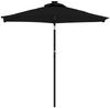Sonnenschirm, Terrassenschirm mit LED und Stahlmast Schwarz 225x225x212 cm Bild 4