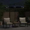 Sonnenschirm, Terrassenschirm mit LED und Stahlmast Schwarz 225x225x212 cm Bild 3