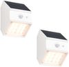 2er Set Solar Wandleuchte außen mit Bewegungsmelder, Licht drehbar, IP65, B: 9cm Bild 2