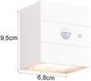 2er Set Solar Wandleuchte außen mit Bewegungsmelder, Licht drehbar, IP65, B: 9cm Bild 3