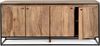 Sideboard Natran aus Sheesham-Holz, modern massiv, Natur, 4 Türen, Metallgestell Bild 2