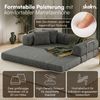 skølm 'Lofn' Modulares Sofa 2 Sitzer, 200x100 cm, Vollschaumcouch mit Metallgestell, Cord dunkelgrau, Schlafsofa vakuumverpackt, kein Aufbau erforderlich Bild 2