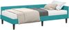 vidaXL Eckbettgestell mit Matratze Sonstiges 2 pcs Türkis Samt 3393704 Bild 2