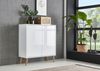 BMG Möbel Kommode Mailand (Schubladenkommode Sideboard Kommode Anrichte, mit Massivholzfuß), Push-to-open-Funktion Bild 3