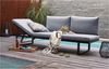 Lounge-Sofa Flin / Burgas, Aluminium, Grau, Schwarz, 207 x 83 x 72 cm Bild 3