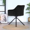 Bronx71 Esszimmerstuhl Samt Furtado 180° drehbar schwarz - 4er Set Bild 5