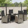 vidaXL Garten Essgruppe mit Kissen 5 pcs Grau Poly-Rattan 3380550 Bild 4
