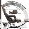 Gaming Stuhl Computerstuhl mit Fußstütze Lendenwirbelstütze Rot Bild 4
