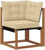 vidaXL Outdoor-Sofagarnitur mit Kissen 5 pcs Natur und Beige 3381953 Bild 4